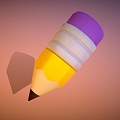 Pencil Cartoon Pencil Pen Cartoon Pen Stationery 3d model