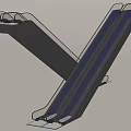 modern escalator 3d model