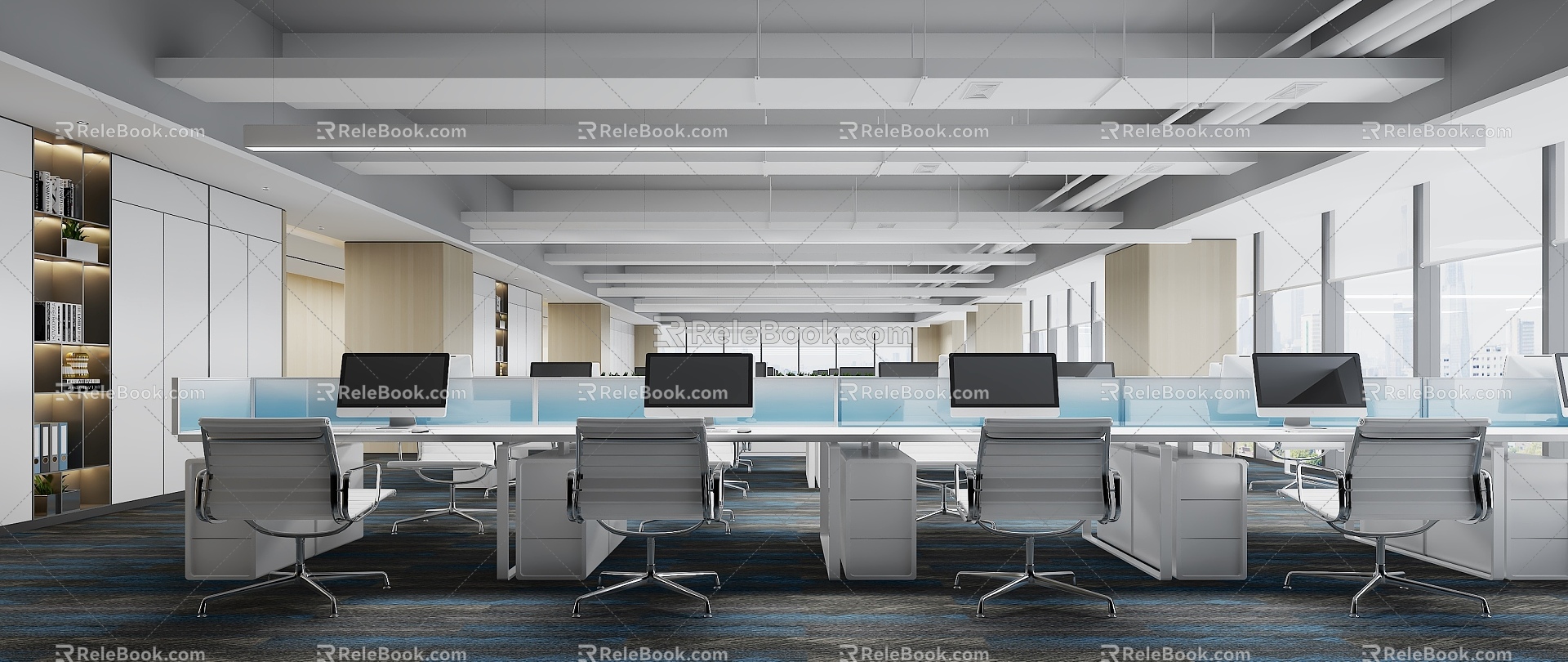 Open office area 3d model