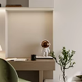 Tatami Bedroom Interior Design with Green Quilt Desk Chair Window Curtain and Bookshelf