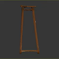 Simple Modern Wooden Bar Stool With High Legs And Square Seat Design