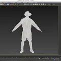 Man Standing In Brown Expedition Outfit With Hat Shorts Knee High Socks And Arms Outstretched