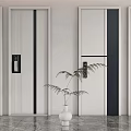 Modern security door 3d model