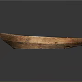 Handcrafted Wooden Boat With Simple Design And Natural Wood Texture For Traditional Water Transport