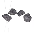 Natural Purple Stone and Wood Pieces for Decorative Home Decoration Use