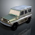 Vintage Military Vehicle With Weathered Exterior Metal Roof And Rugged Off Road Wheels