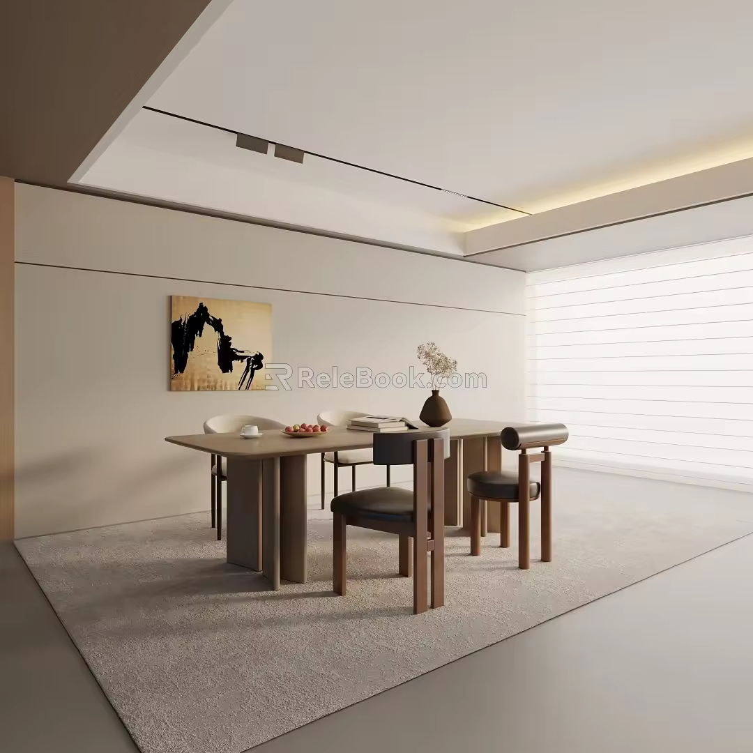 Modern dining table 3d model