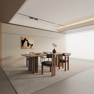 Modern dining table 3d model