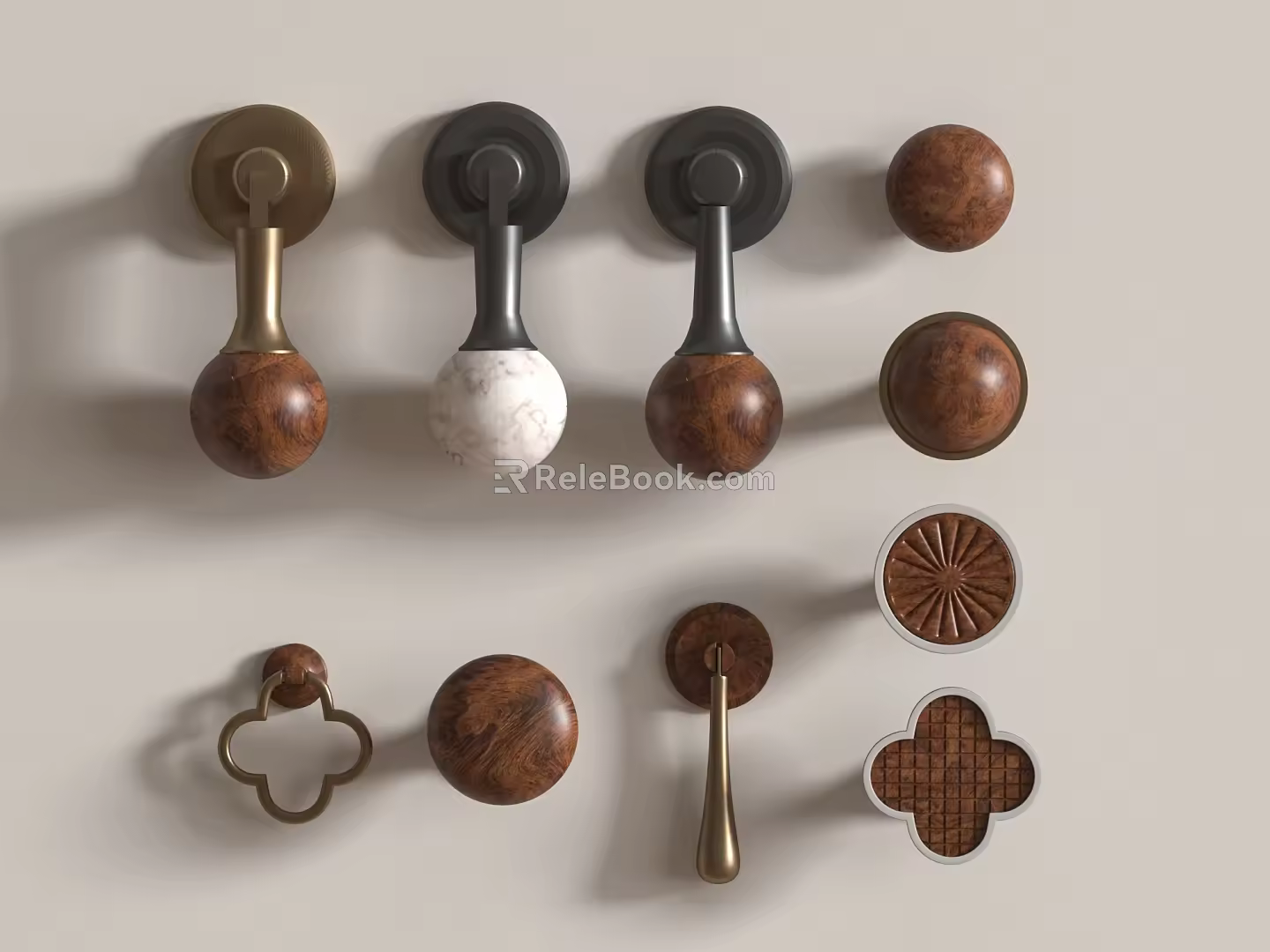 Middle ancient handle Middle ancient style handle 3d model