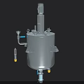 Stainless Steel Industrial Mixing Reactor With Agitator Motor And Pipes Valves