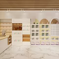 Bright Retail Store Interior With Shelves Displaying Packaged Products Logo Signage And Neat Layout