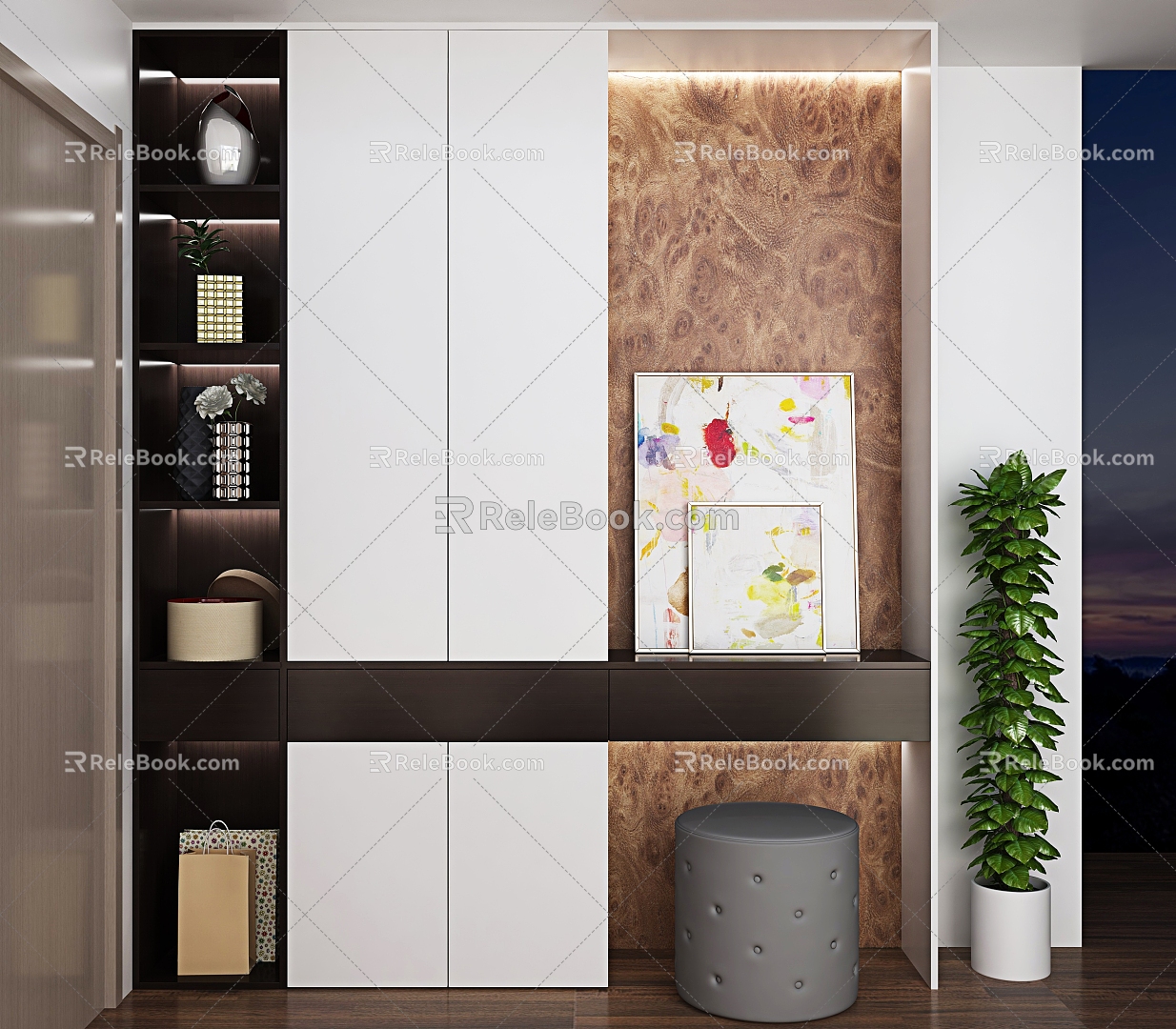 Shoe Cabinet Entrance Cabinet 3d model