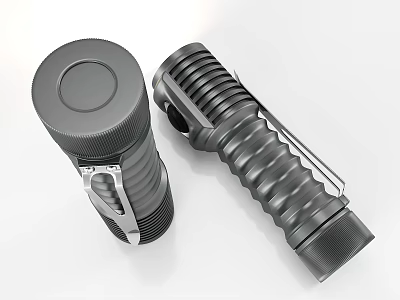 Practical Daily Electrical Appliances Flashlights With Ergonomic Grip And Metal Carabiner Clip 3d model