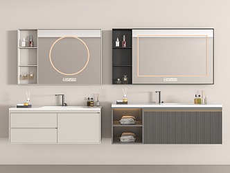 modern sink bathroom cabinet 3d model