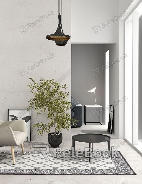 Modern Side Table Single Chair Side Table Combination model