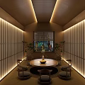 Traditional Hotel Corridor Interior With Wooden Stairs And Paper Screen Doors