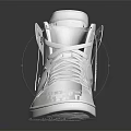 Modern White High Top Sneakers With AIR Logo Stylish Design And Detailed Laces