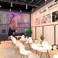 Lixuanwei Fashion Natural Exhibition Booth With Modern Design And Large Screen Model