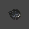 3D Rendered Black Mechanical Style Hat With Spherical Structure And Connecting Wires