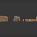 Packed Household Items With Brown Cardboard Boxes And Cylindrical Paper Tubes