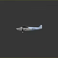 Vintage Silver Airplane Model With Blue Tail And Wing Letters P6 AP On Dark Background