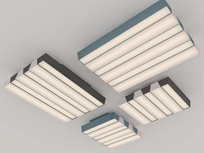Modern Linear Ceiling Lights With Sleek Design For Home Interior Decoration 3d model