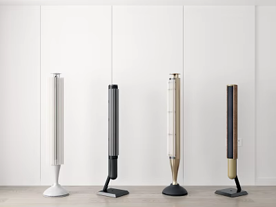 Modern Tower Speakers With Multiple Colors And Distinct Base Designs For Home Audio 3d model