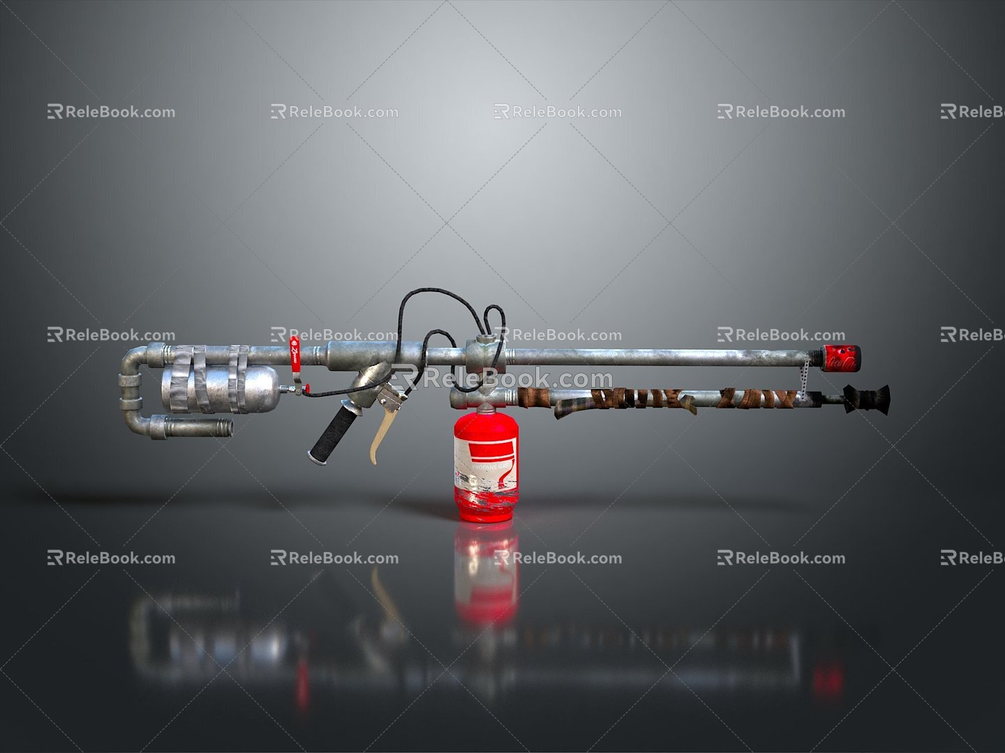 Flame Thrower Flame Gun Homemade Weapon Flamethrower Flame Gun Modern Weapon Hot Weapon Hot Weapon model