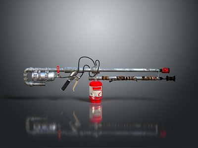 Flame Thrower Flame Gun Homemade Weapon Flamethrower Flame Gun Modern Weapon Hot Weapon Hot Weapon model