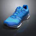Blue Sports Running Shoes With Mesh Upper Design And White Sole For Comfortable Wear