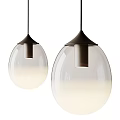 Modern Hanging Pendant Lights With Transparent Glass Shades And Metal Tops
