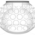 Crystal Ceiling Light with Spherical Textured Design Elegant Decorative Transparent Fixture