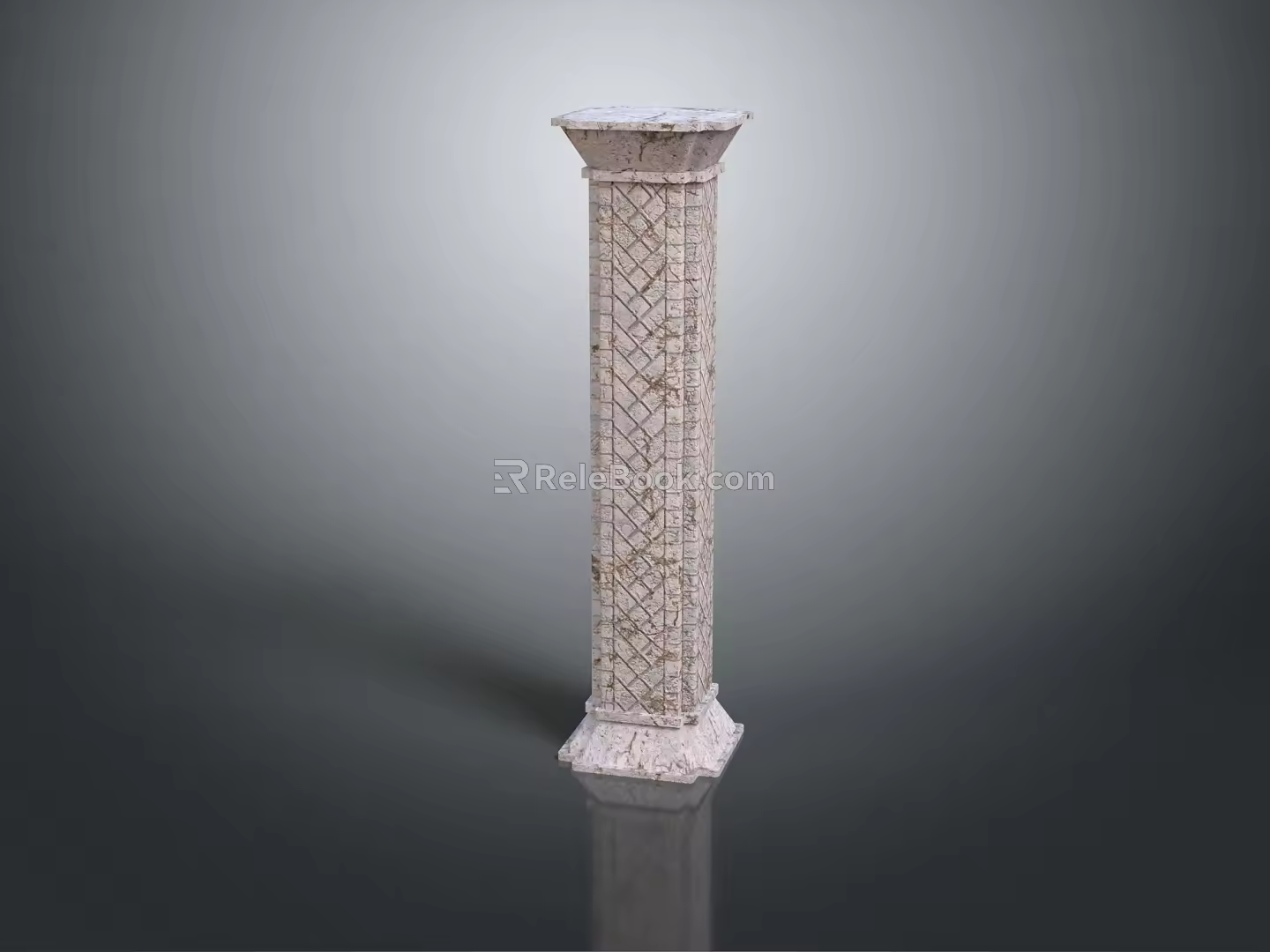 INDUSTRIAL LOFT COLUMN STONE COLUMN STONE COLUMN 3d model