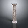 INDUSTRIAL LOFT COLUMN STONE COLUMN STONE COLUMN 3d model