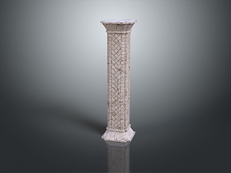 INDUSTRIAL LOFT COLUMN STONE COLUMN STONE COLUMN 3d model