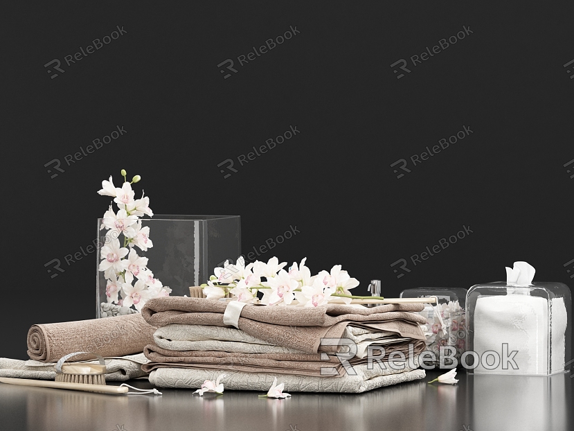 Modern towel toiletries model