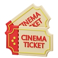 Modern Movie Tickets Cartoon Movie Tickets 3d model