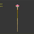 Colorful Decorative Floor Lamp With Pink Shade And Wooden Stand