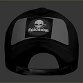 Stylish Black Hat With Skull Patch And Madche Text For Casual Daily Wear