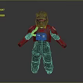 Black Protective Uniform With Helmet Goggles And Chest Equipment For Daily Use