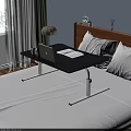 Adjustable Functional Desk for Bed Use with Laptop and Open Book 3d model