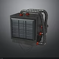 Industrial Ventilation Equipment with Metal Casing Grille Structure Red Knobs and Pipes