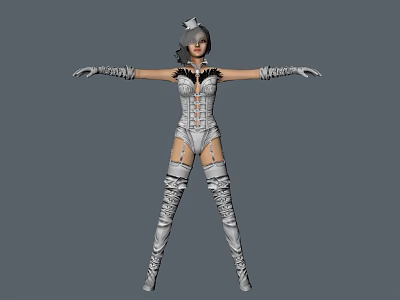 Cartoon Characters Zombie Female Anime Characters 3d model