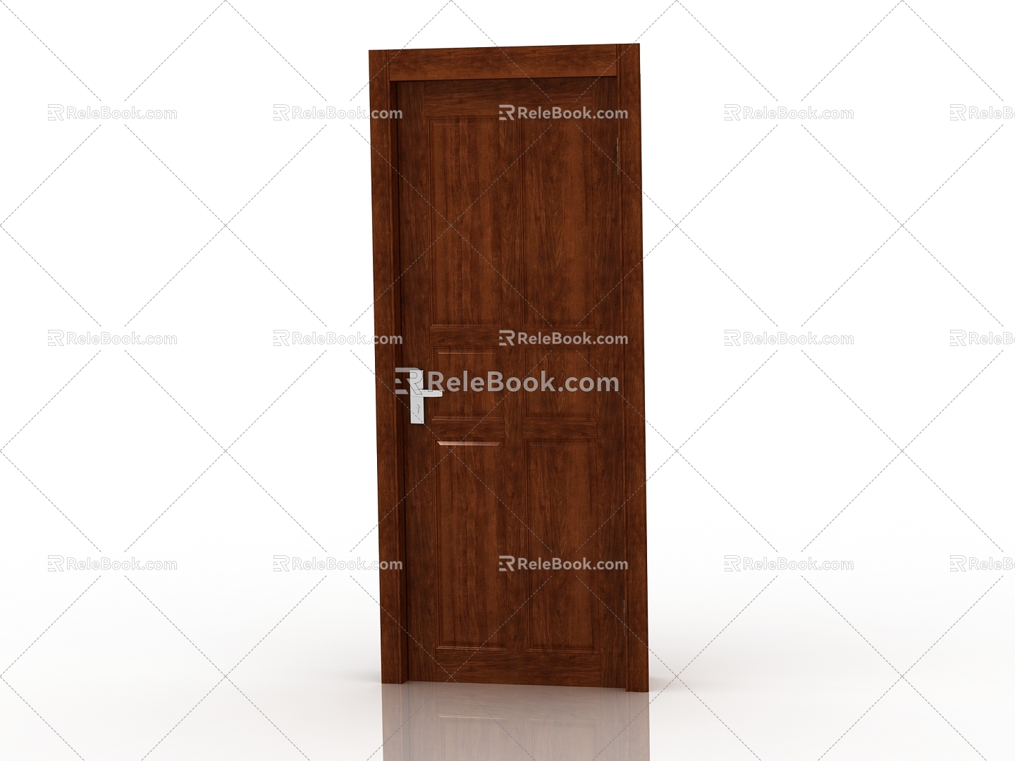 Modern Interior Door Solid Wood Door 3d model