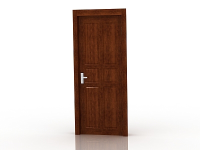 Modern Interior Door Solid Wood Door 3d model