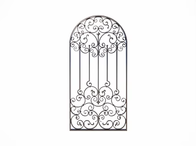 European-style gate, iron gate, iron gate 3d model