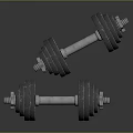 Pair of Fitness Dumbbells With Metal Weight Plates For Home Gym Workout Training