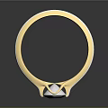 Stylish Gold And Silver Ring With Transparent Gemstone And Smooth Band