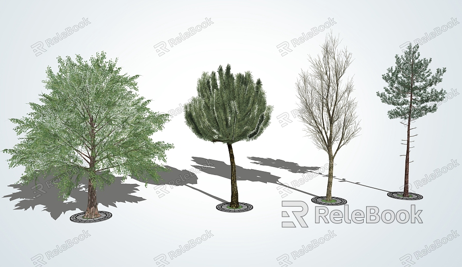 modern tree landscape tree arbor model