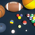 Assorted Sports Equipment Including Basketball Football Soccer Ball Volleyball And Other Sports Balls